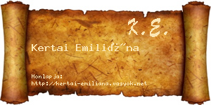 Kertai Emiliána névjegykártya